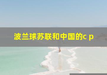 波兰球苏联和中国的c p